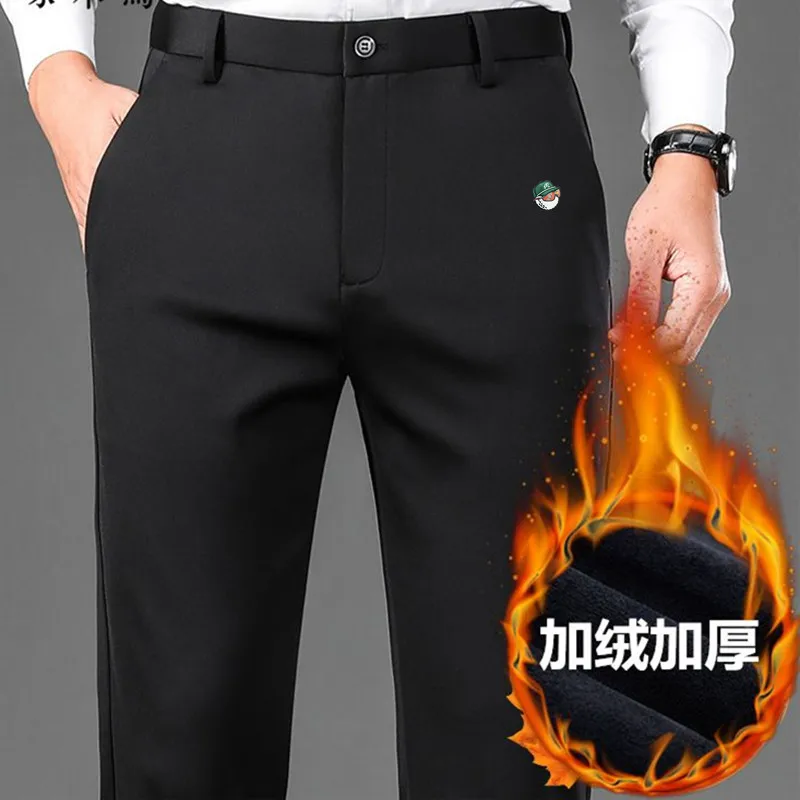 말본 Korean Golf Pants Men's Golf Wear 2024 Autumn Winter New Suit Pants Elastic Force Keep Warm Casual Pants Men's Golf Clothing