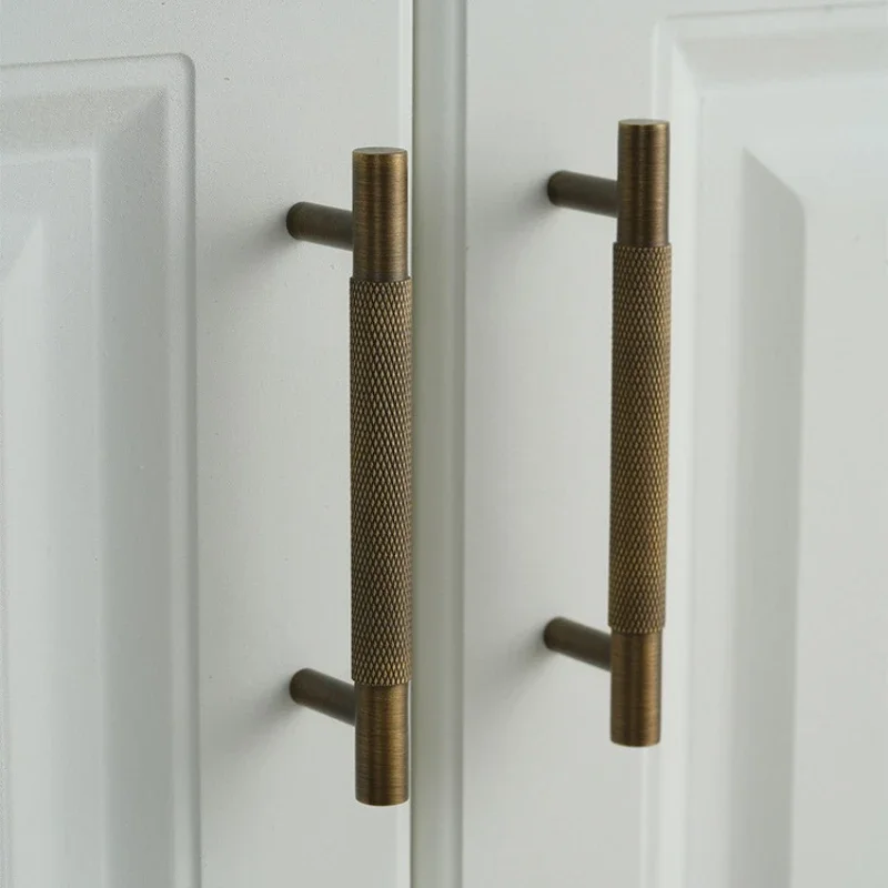Neo-Chinese Solid Brass Antique Copper Handles for Cabinets Wardrobes Shoe Cabinets & Drawers, Furniture handles