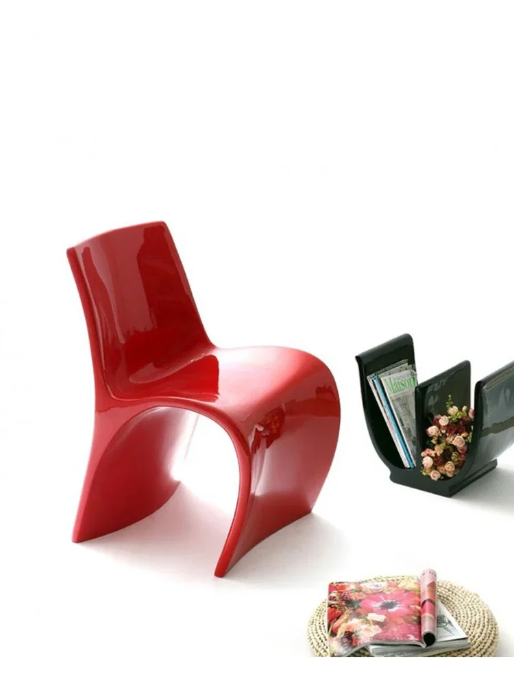 

Single Dining Chair Restaurant and Cafe Fiberglass Lounge Chair H Chair