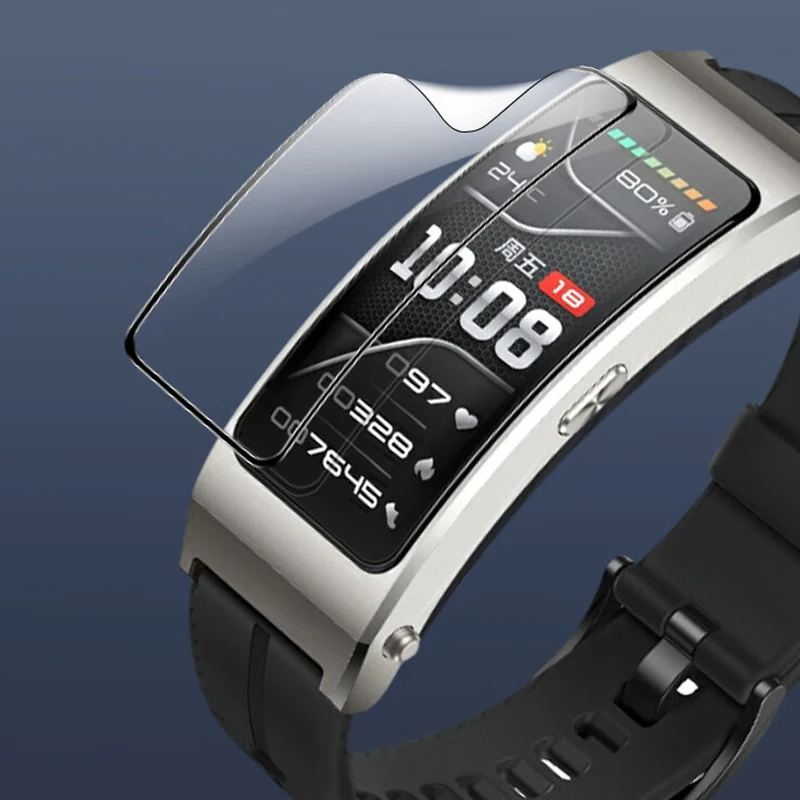 طبقة حماية ذات حافة منحنية لهاتف هواوي باند B6/B7 سوار ساعة ذكية ملحقات واقي شاشة رفيع للغاية (وليس زجاج)