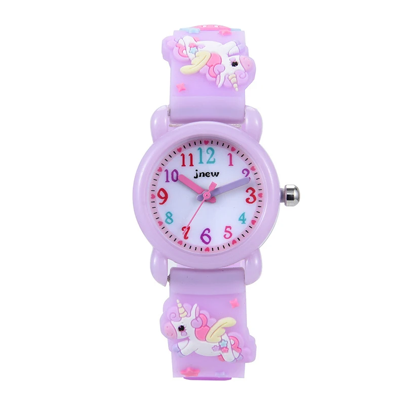 Children's watches, girls, elementary school students, cute and fashionable unicorn quartz watches, wristwatches, clocks C13