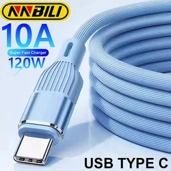 NNBILI 120W 10A USB A To Type C Cables Super Fast Charging For Sansung Xiaomi Mi Huawei Android Phone Tablet USB-C Data Cord