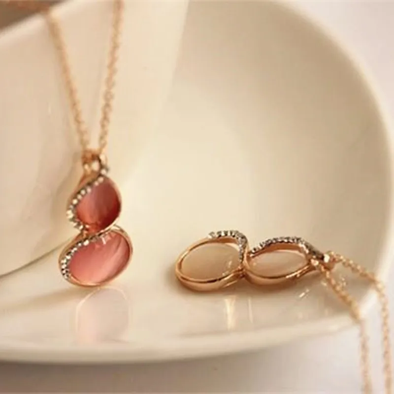 Hot Sales New Style Fashion Opal Pendant Gourd Pendants Necklace Women Jewelry Accessories