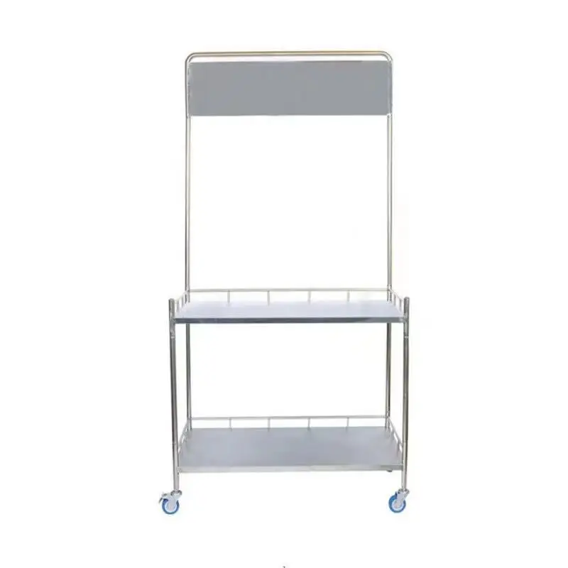 Thickened stainless steel supermarket promotion platform display rack, small stall, portable mobile trial snacks