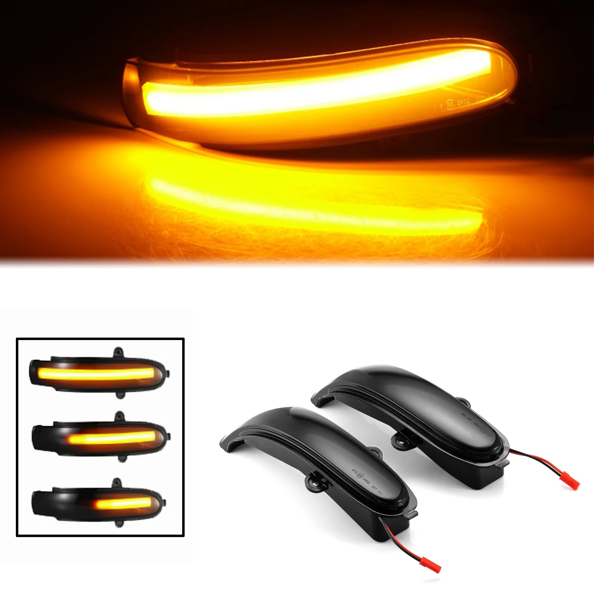 LED Dynamic Side Mirror Lamp Turn Signal Light Indicator For Mercedes-Benz W203 C T-Modell S203 CL203 A2038201521 A2038201621