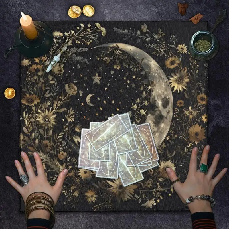  Luxurious Velvets Tarots Cloth Soft Velvets Divination Mats Mystical Symbols