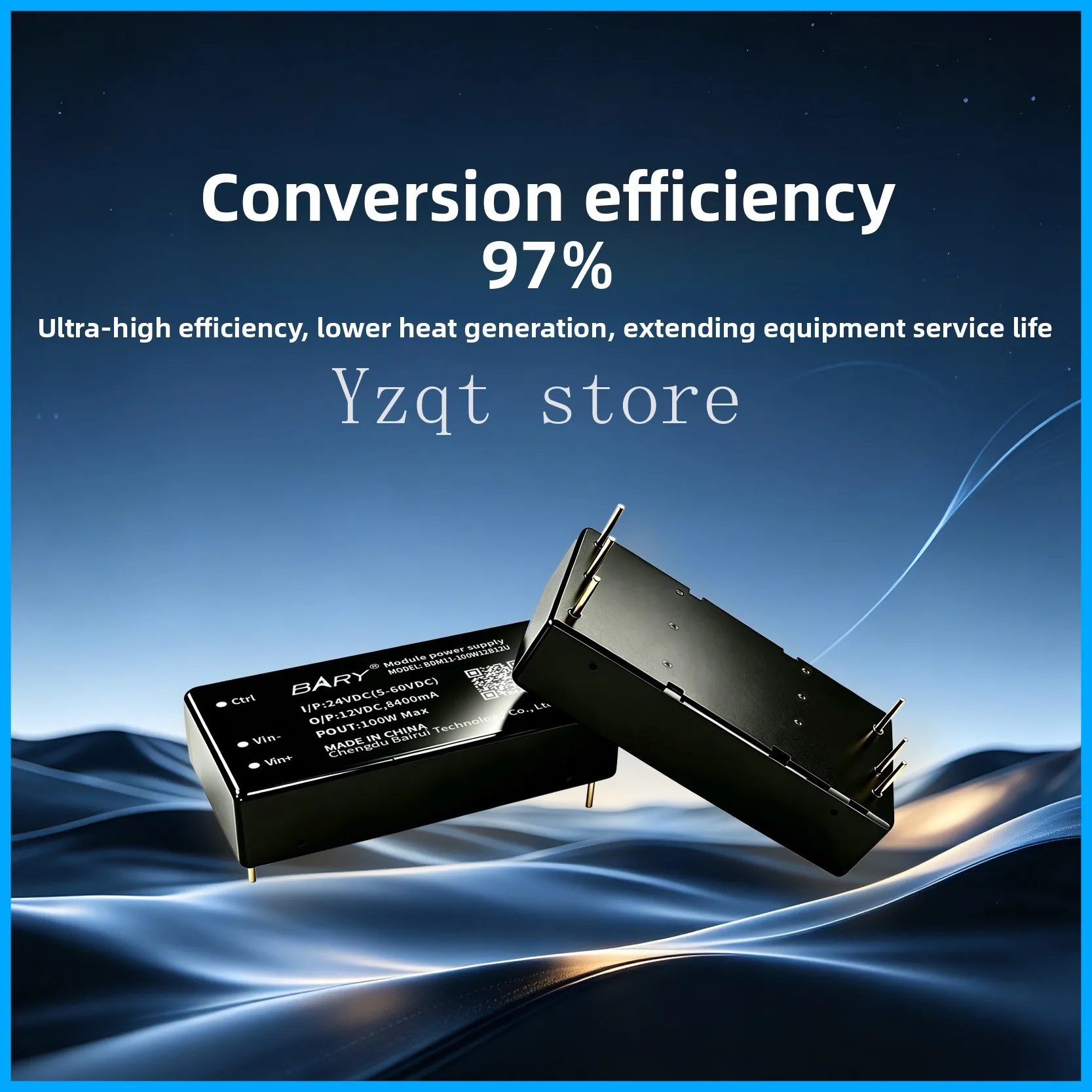 DC-DC Step-up Power Supply Module 12V 24V 100W  5-60V Input  Metal Housing  Voltage Regulator