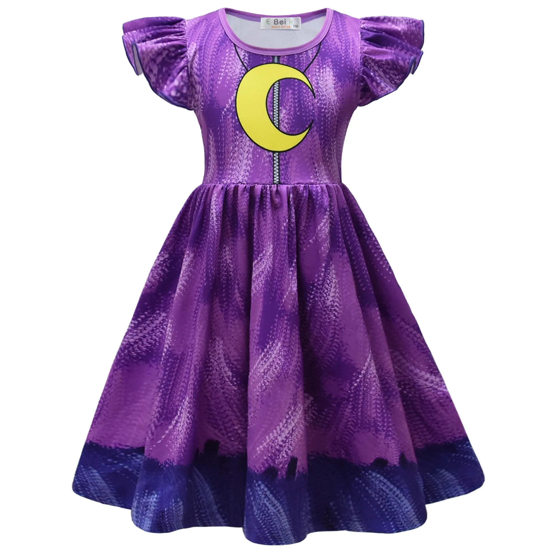 Kids Girls Game Cartoon Catnap Horrible Cat Print Princess Dress Outfit Christmas Role Play Halloween Cosplay Costume