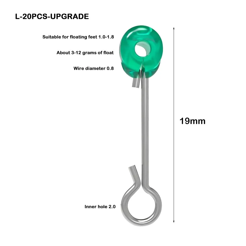 20pcs Hot Removable Float Fixed Hook windproof Wave Flowing Water Float Seat Anti-Water Leakage Stable Float Holder