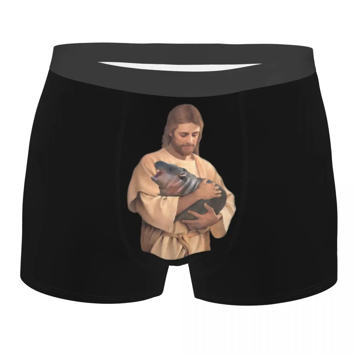 

Пользовательские шорты-боксеры Moo Deng Meme для мужчин, нижнее белье с 3D принтом, трусы, дышащие трусы