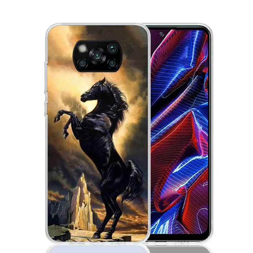 Horse Great Beauty Galloping Phone Case For Xiaomi Poco X6 X5 X4 X3 Nfc F6 F5 Pro F4 Gt F3 F2 F1 M5S M4 M3 Art Customized Coque