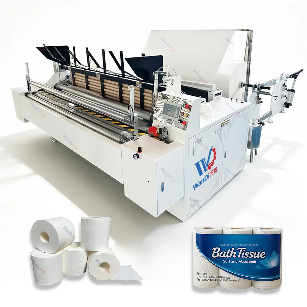 Customized High Speed Toilet Tissue Paper Rewinding Machine Automatic Toilet Roll Machine Toilet Tissue Paper Making Machine Pri