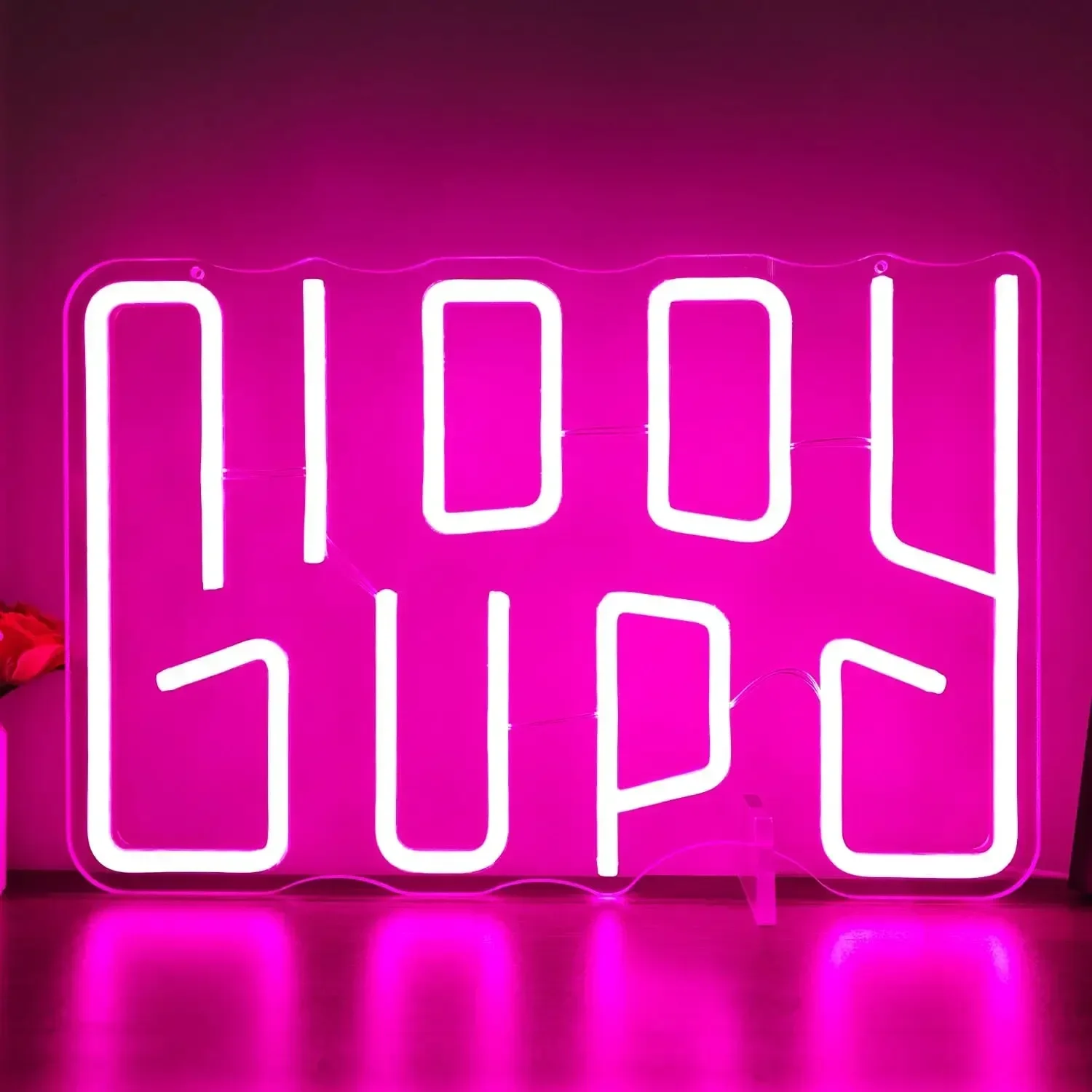 

Неоновая вывеска Giddy Up с USB-питанием, регулируемая светодиодная неоновая подсветка для бара, мужской комнаты, спальни, отеля, магазина, гаража, игровой комнаты, вечеринки, декора стен