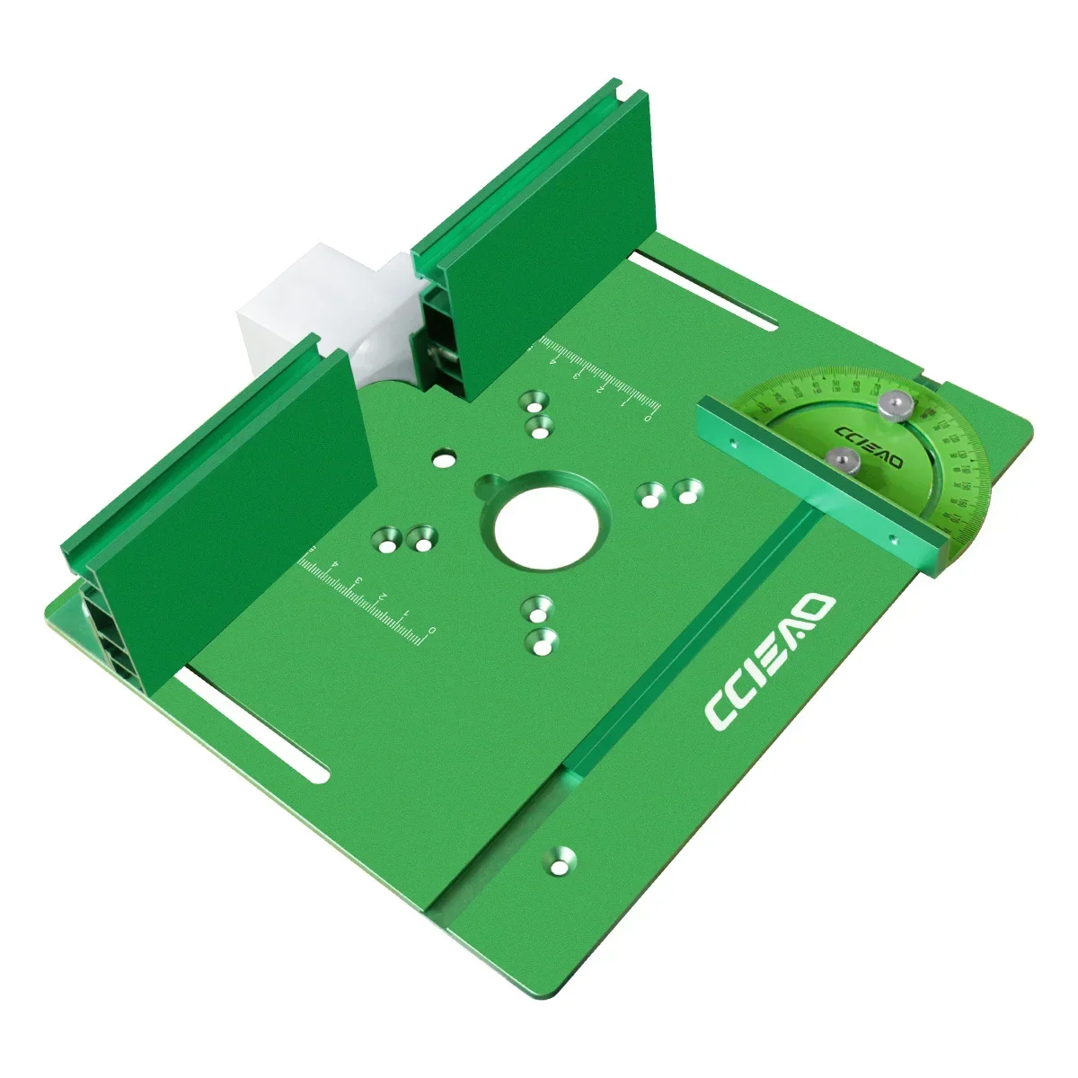 Manueller Fräserlift mit 4-Klauen-Grip und Aluminiumplatte, präzise höhenverstellbare umgekehrte Halterung für 65-mm-Trimmaschinen-Frästische – Detail 8