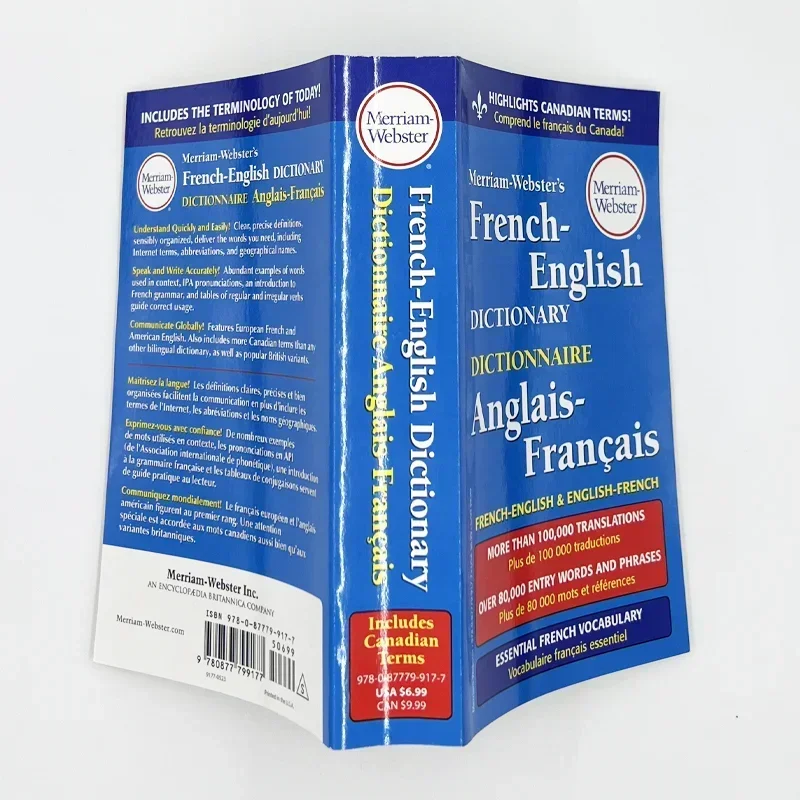 Словарь на французском и английском языках Merriam Webster, изучение оригинального языка