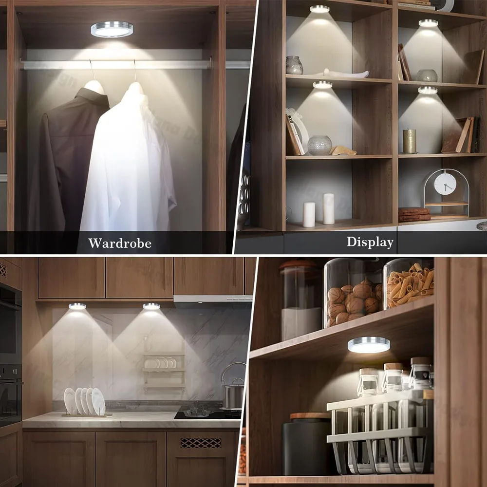 3 4 6x Tuya WiFi CCT LED ضوء تحت الكابين المزدوج الأبيض 2700-6500K خزانة خزانة خزانة عرض مصباح كابينة fr Alexa Google #6