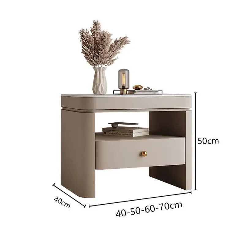 

Trendy Glamour Aesthetic Luxury Bedside Table Unique Design Storage Nightstands With Drawers Mesita De Noche Bedroom Furniture