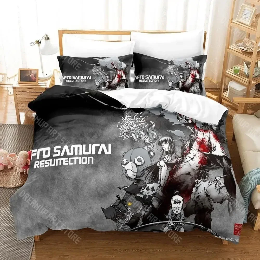 

3d Print Afro Samurai Game Bedding Set Cartoon Anime three-piece set Adult Kid Bedroom Duvet cover Sets 3D Print Kawaii Girls