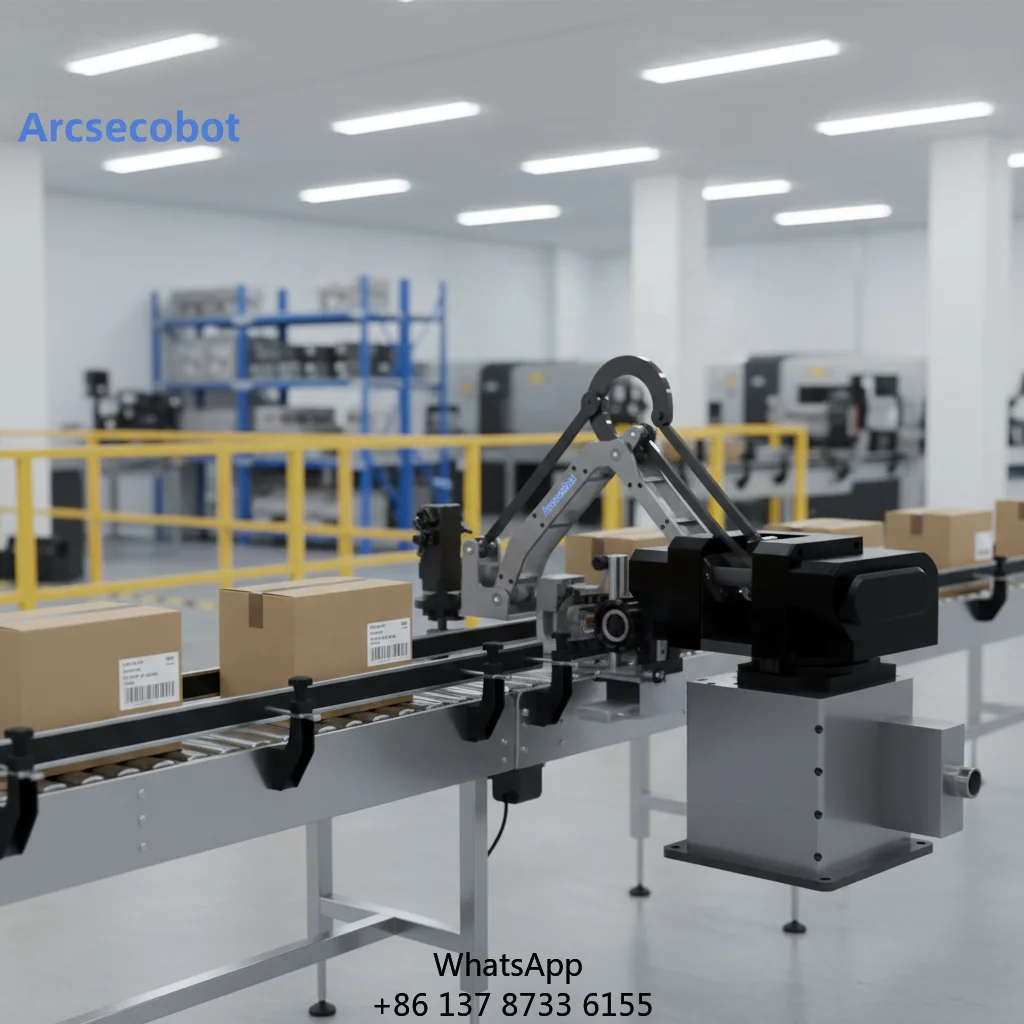 Desktop Robot Arm 4 Axis For Labling In Flow Line