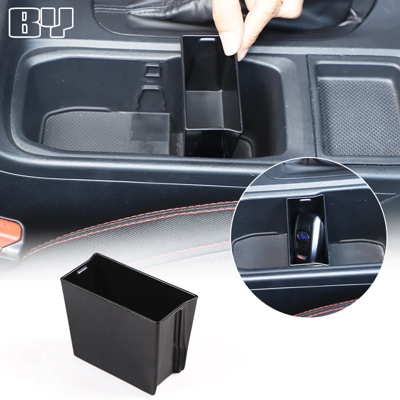 

For Subaru WRX 2022+ ABS Black car styling Car Front Cup Holder Divider Key Storage Box Car Interior Accessories