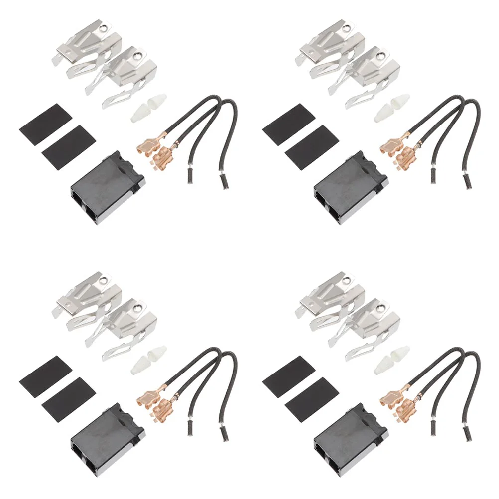 4 Sets Electric Stove Receptacle Oven Connector Plug Replacement Parts for Range Element Terminal Block Burner