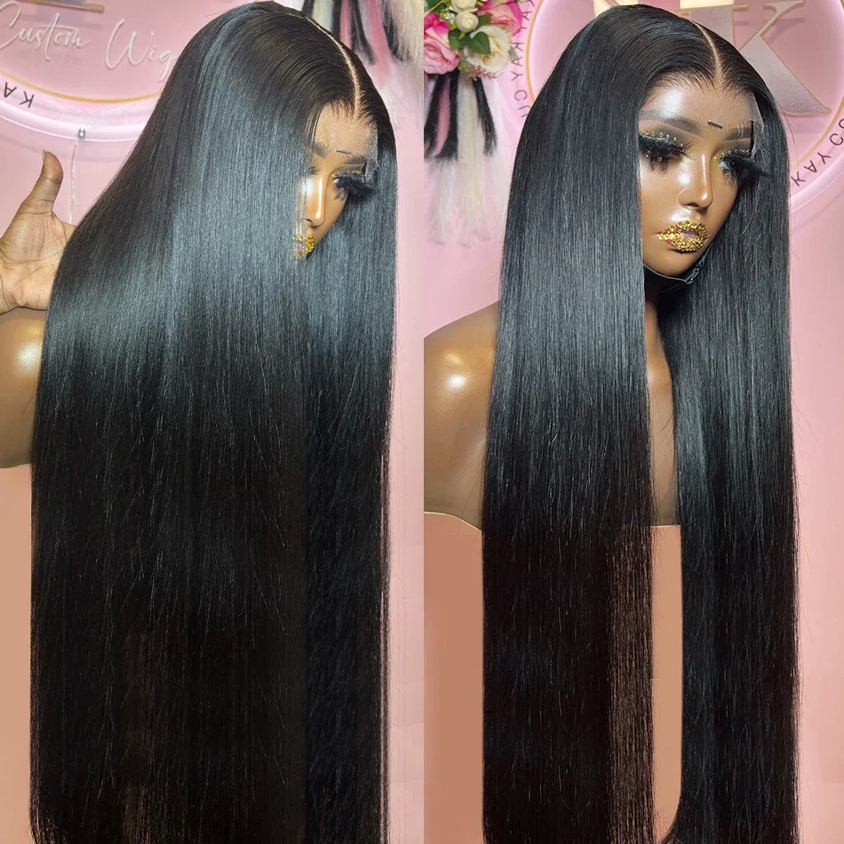 Luvin 250% Straight 13x6 Lace Front Human Hair Wig HD Transparent Brazilian Remy 30 40 Inch 13x4 Lace Frontal Wig For Women