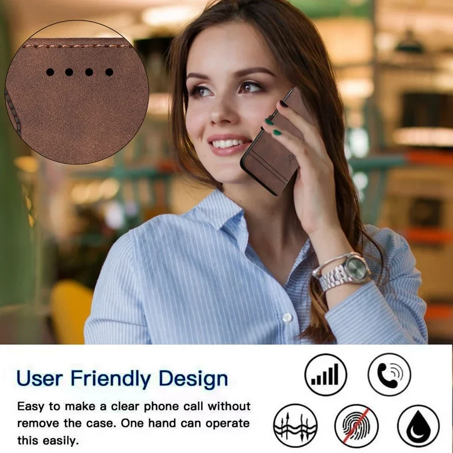 Wallet Card Slot Leather Flip Strap Case For Samsung Galaxy S24 Ultra S23 Plus S22 S21 S20 FE S10 S9 S8 Note 20 Ultra 10 Lite 9