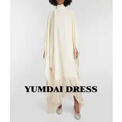 YUMDAI Beige Crepe Smock Gown Special Occasion Party Ball Dress Lusu With Wedding Banquet Mother Dress Sattah Arabian Gown