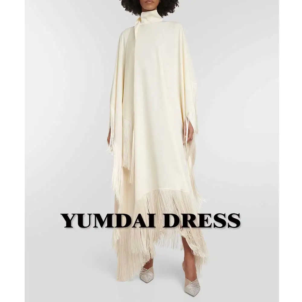 YUMDAI Beige Crepe Smock Gown Special Occasion Party Ball Dress Lusu With Wedding Banquet Mother Dress Sattah Arabian Gown