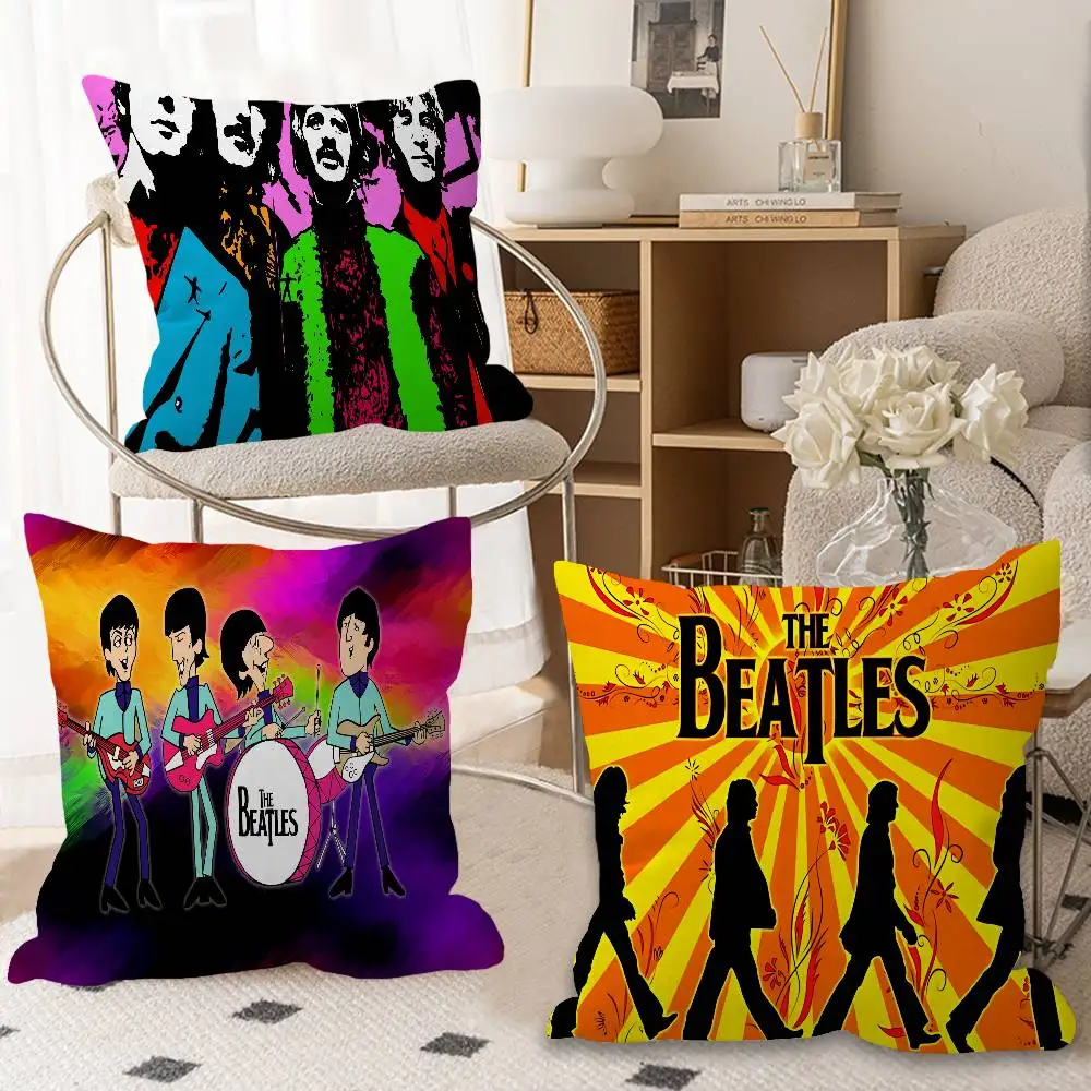 T-The-B-Beatles Rock Band Pillow Cover for Bedroom Room and Living Room Sofa Decorative Cushion Cover