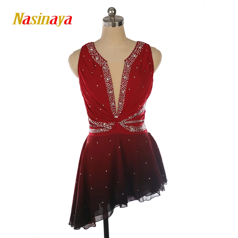 Figure skating performance outfit, ice skating outfit, Kosten competition grading skirt, gradient long skirt view 4