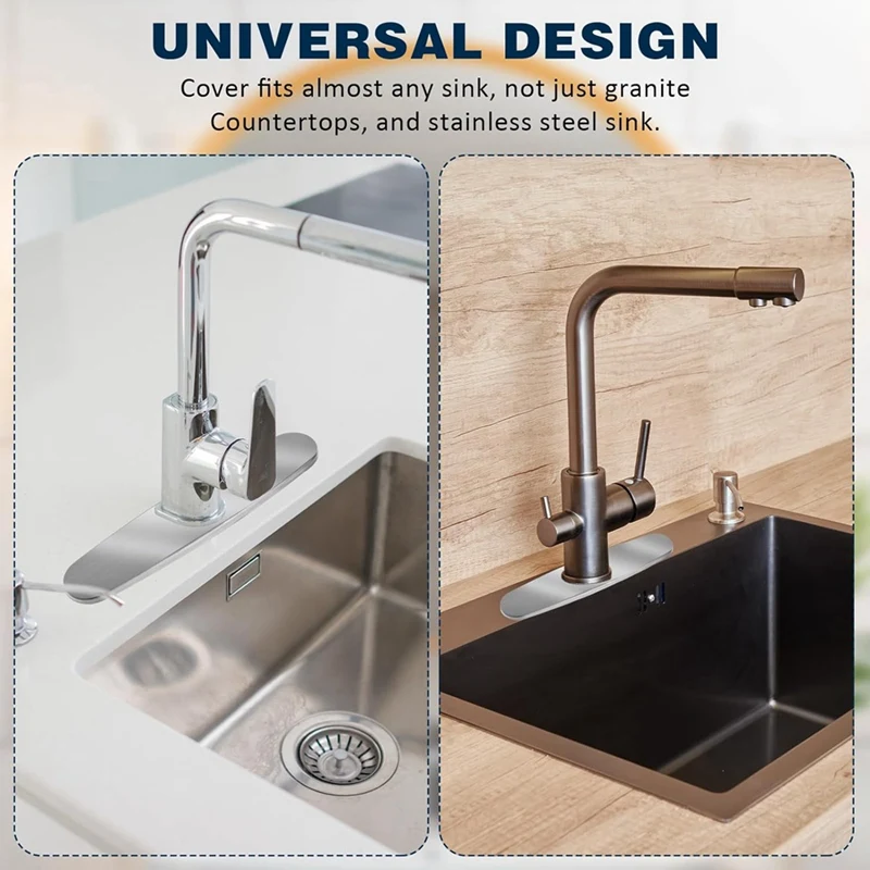 蛇口穴カバープレート,キッチン蛇口デッキプレート,シンク蛇口プレート,10インチ