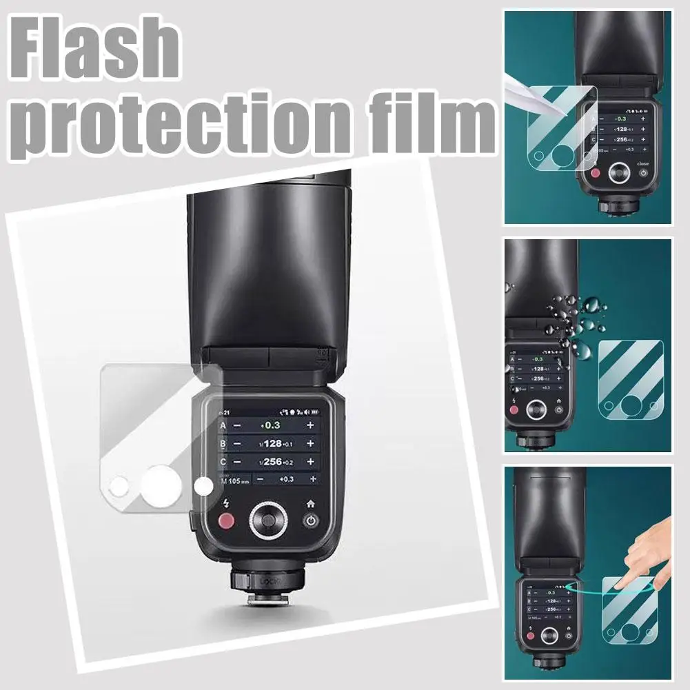 Para Godox V100 Flash película transparente a prueba de explosiones antiarañazos impermeable protectora M7i8