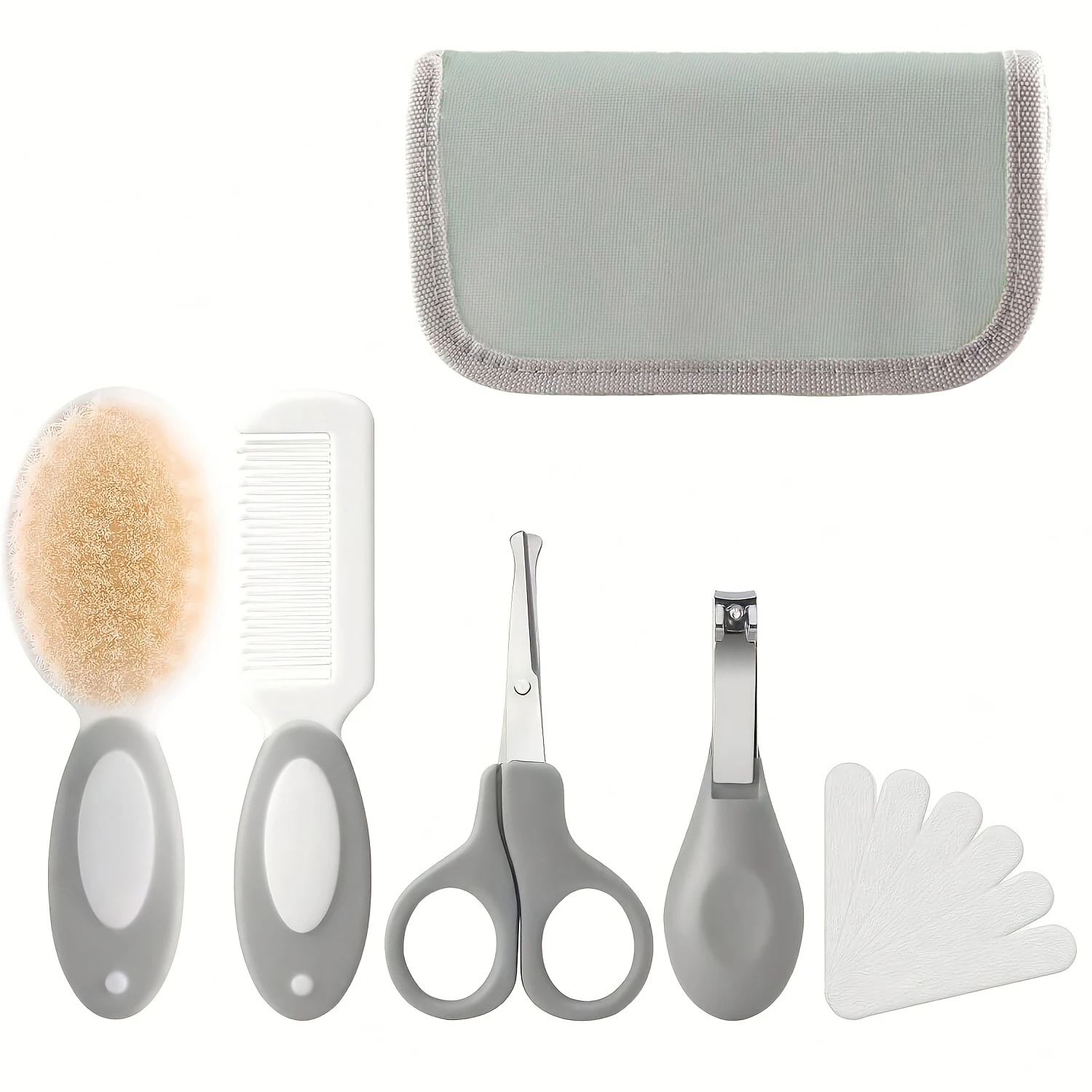10pcs/set Health Care Kit with Bag- Portable Travel Set: Brush,Comb, Nail Clipper, File, Scissors