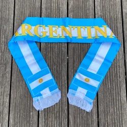 xvggdg  14x130cm  National Team Football Fans Scarf   Argentina france  Morocco  Croatia Tassel Flags Scarf   Souvenir