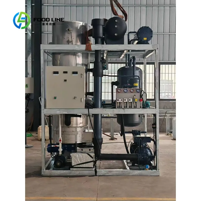 Customized Energy-saving Industrial Tube Ice Machine 1-5 Tons/Day Automatic Ice Maker for Fishery, Seafood & Food Processing