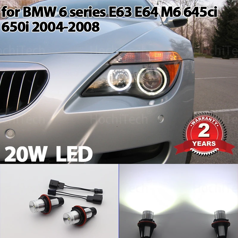 20W LED Angel Eyes  Marker Ring Light Bulb Canbus for BMW 6 series E63 E64 M6 645ci 650i 2004-2008