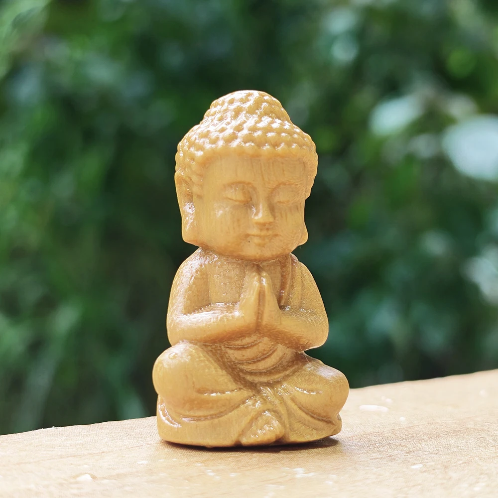 تمثال بوذا خشبي منحوت يدويًا، - مراجعة Home Decor Zen Style وسعره