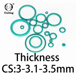 O-ring thickness 3/3.1/3.5mm CS fluororubber FKM sealing temperature resistant gasket rubber ring complete in specifications.-.