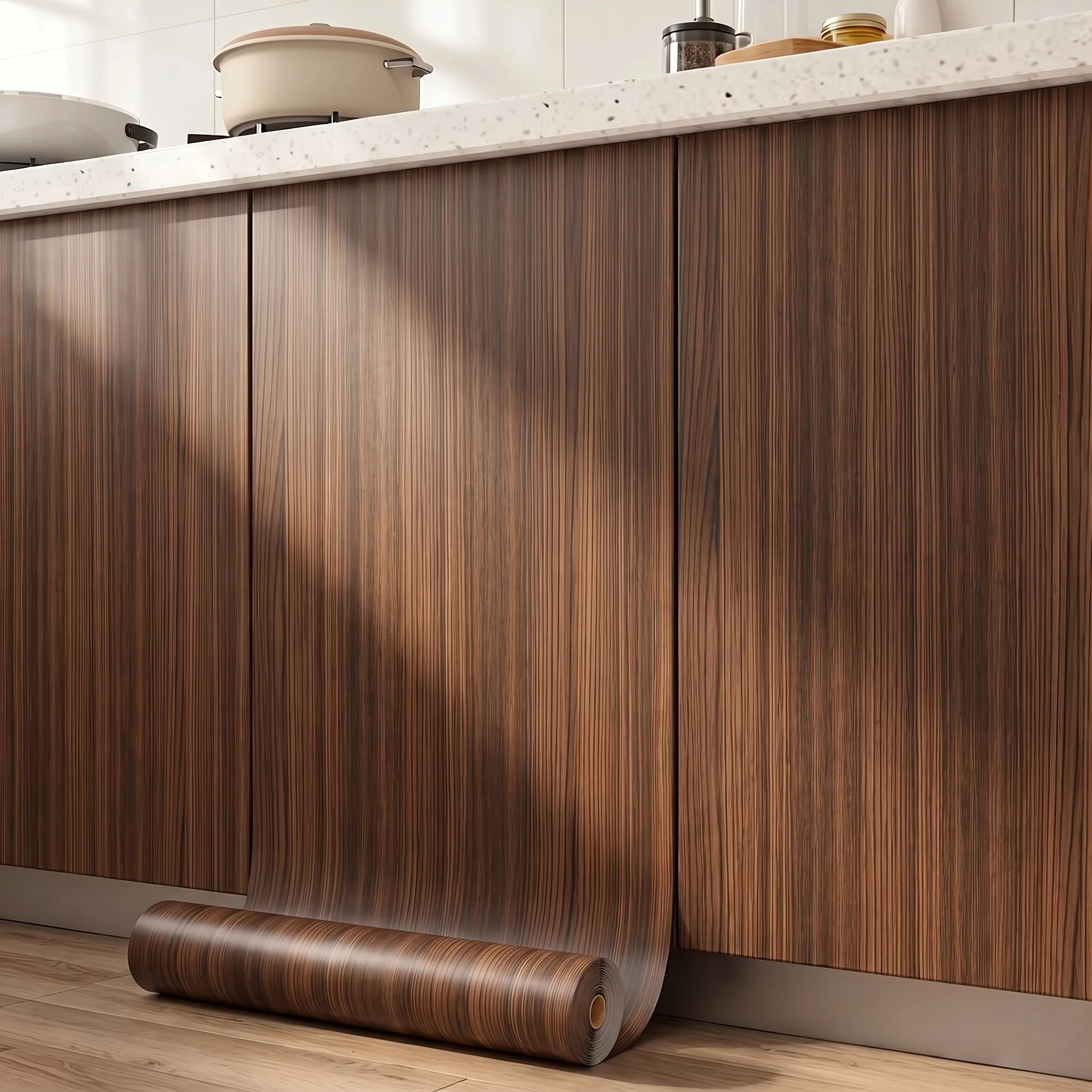 PVC Waterproof Self Adhesive Wallpaper Wall in Rolls Furniture Cabinets Vinyl Decorative Film Wood Grain Stickers For Home Deco