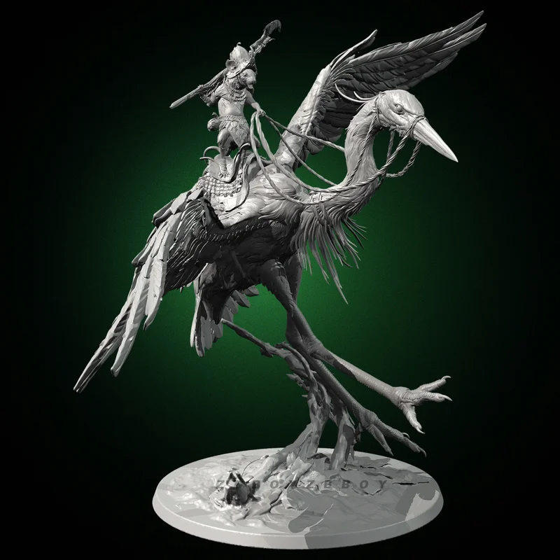 

110mm 165mm Crane Borne Rover Resin Model Figure Gk Micro Miniature 3d Printed White Model Toy Unassembled And Unpainted Kit