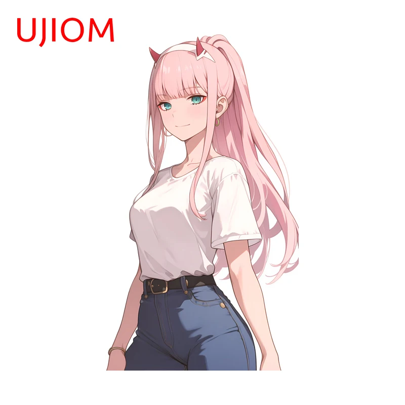 UJIOM Fashion Zero Two Seductive Waifu Wall Sticker Delicate Fashionable Occlusion Scratch Decal Cupboard Vestibulec Decor