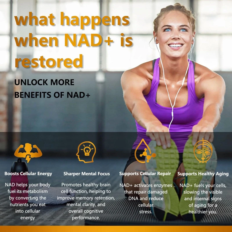 NAD Supplement,1000 Milligrams of Resveratrol Containing Supplement,Nad Plus Promotingsupplement Supportingcell Health120capsule