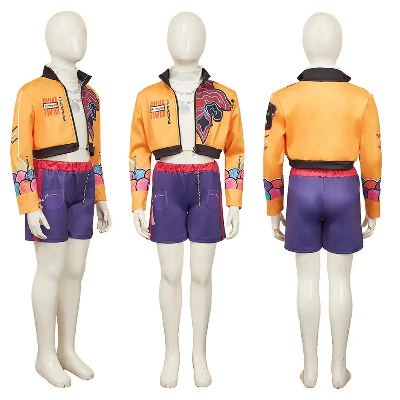 

KPop Rumi Zoey Mira Cosplay Fantasy Girls Stage Clothing 2025 Cartoon Demon Hunter Costume Disguise Kids 6 to 14 Years Outfits