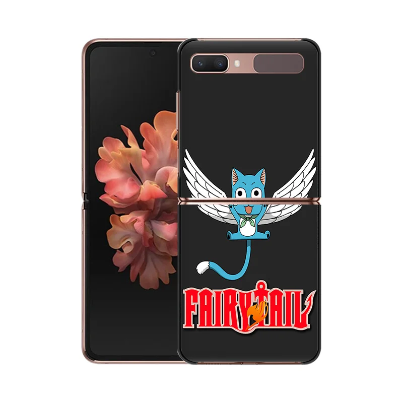 Anti-Drop Black Hard Phone Case For Samsung Galaxy Z Flip6 Flip5 5G Flip4 zflip 6 5 4 3 Fairy Tail Shell Cover Funda Coque Capa