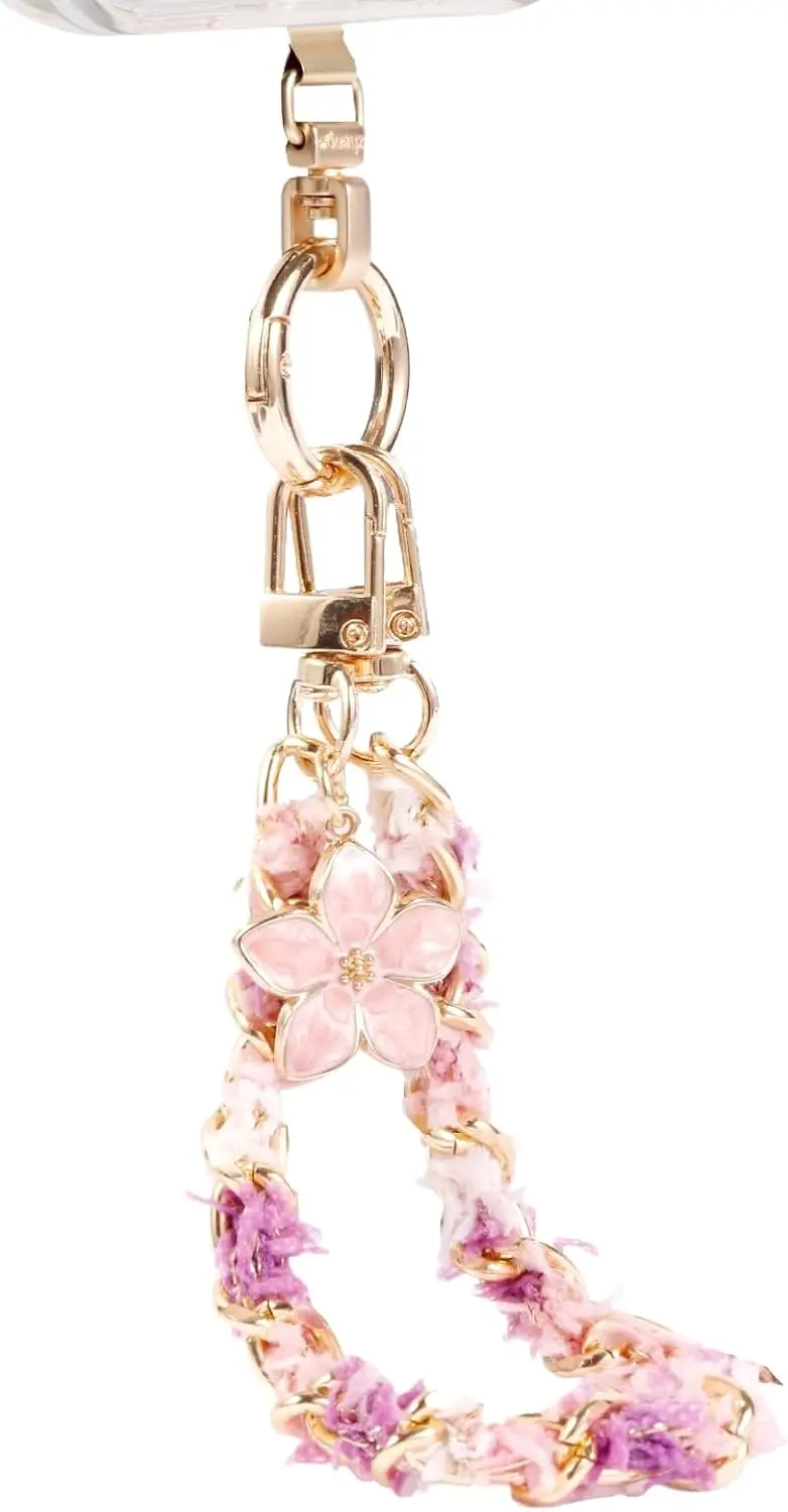 Designer Cell Phone Wrist Strap, Anti-Lost Lanyard Wristlet Charm for iPhone 17 Pro Max&Most Cellphones, Detachable Bracelet