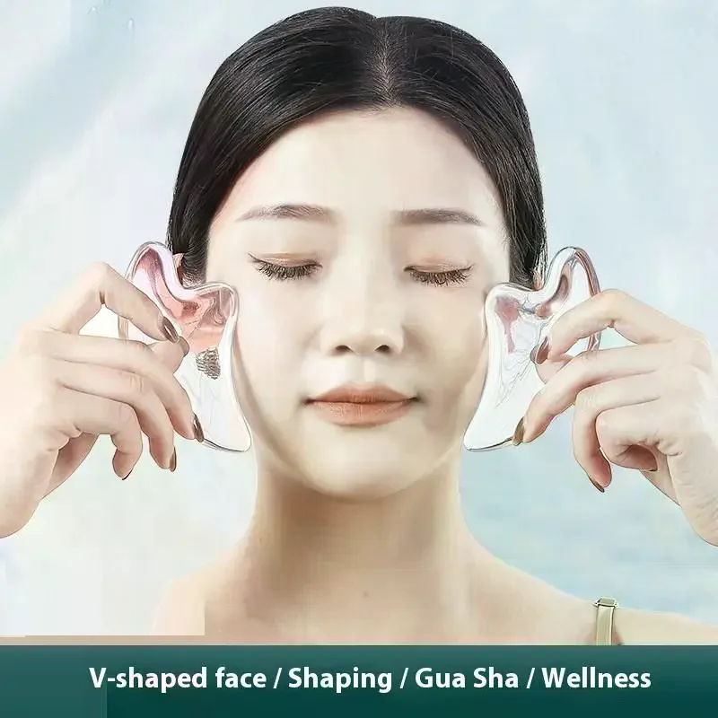 1Pcs Transparent Gua Sha Board Gua Sha Massage For Face Lifting Gua Sha Scraping Face Massager Resin
