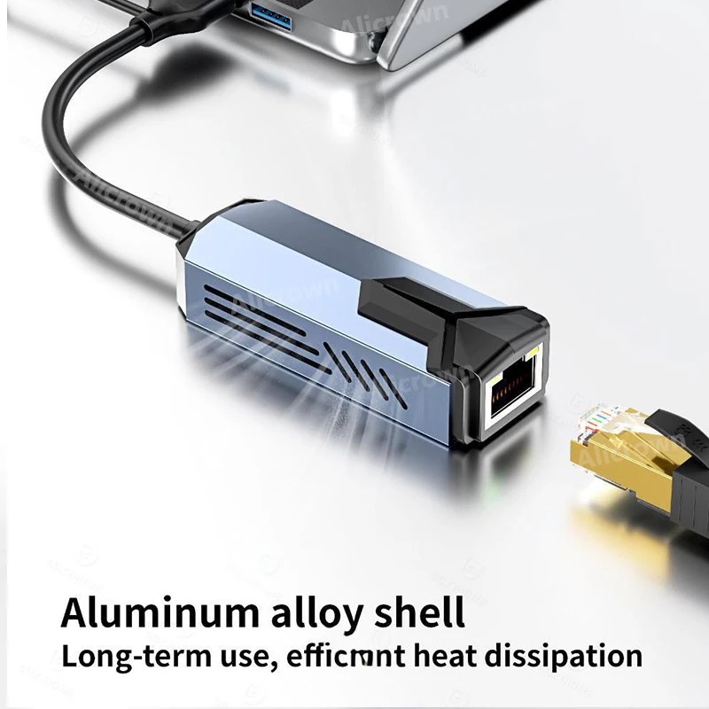 5000Mbps USB 네트워크 카드 5Gbps 고속 유선 어댑터 USB3.0 Type-C to RJ45 이더넷 컨버터 허브 (맥북 노트북 PC용)