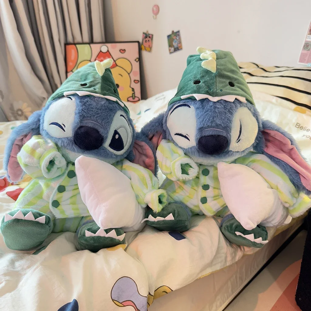 35cm High Quality Soft Stitch Plushies Wearing Pajamas Cartoon Cuddly Plush Toy Stuffed Lilo & Stitch Anime Doll Birthday Gifts