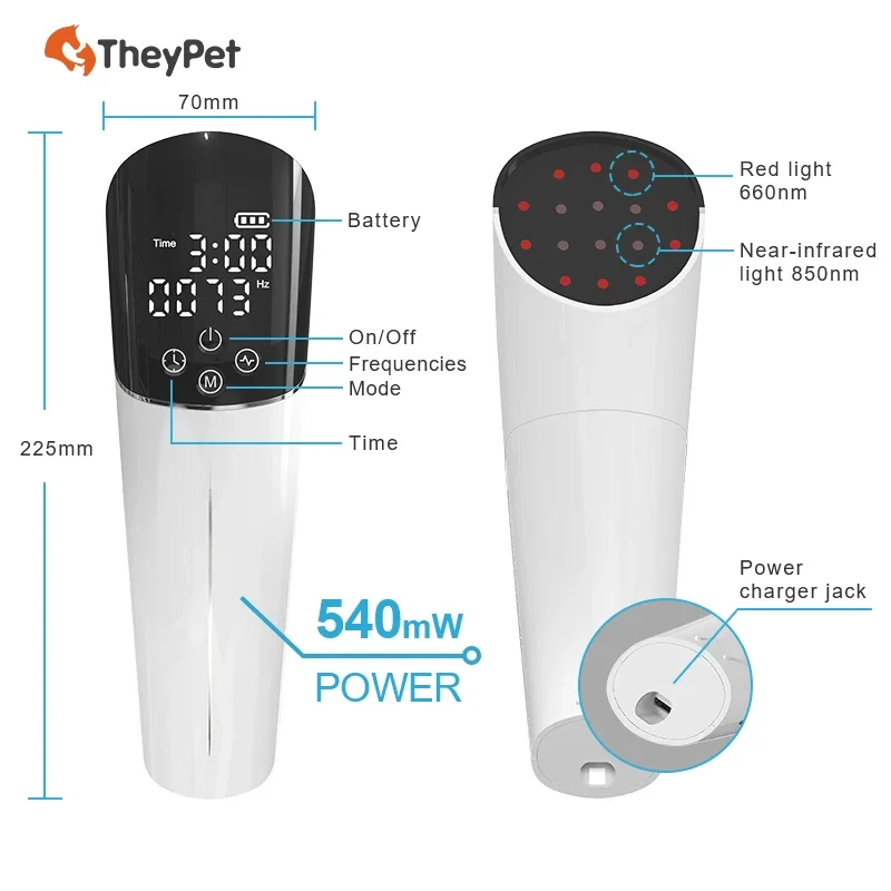 Red light therapy Vet Device with LED Display Targets Joint and Muscles Directly for Pain Relief Infrared Light